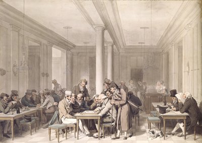 Innenansicht eines Pariser Cafés, ca. 1815 von Louis Leopold Boilly